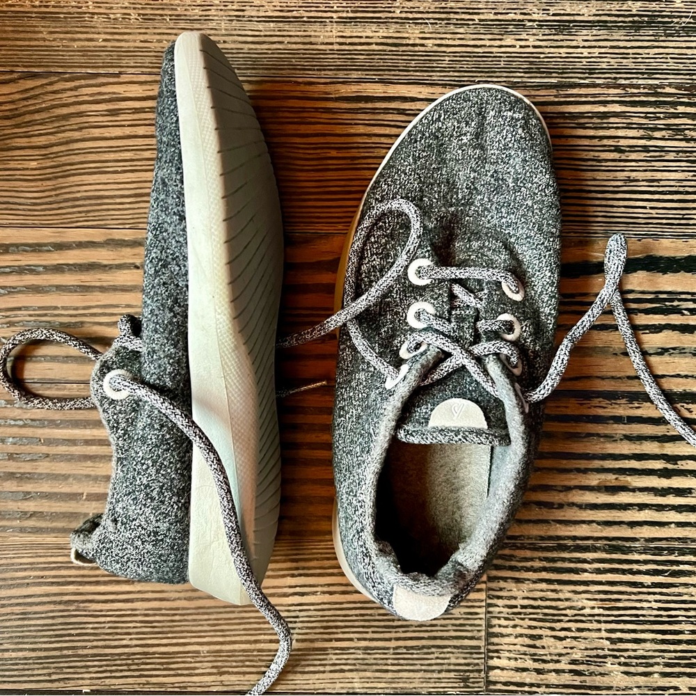 Lightly worn AllBirds gray sneakers, Wool Runners.